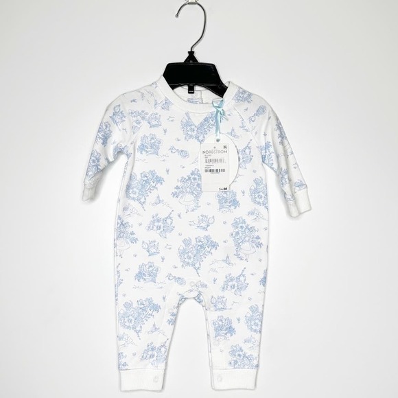 NWT Janie & Jack Alice in Wonderland One Piece Blue White Baby Girl 0-3 Months - Picture 2 of 5